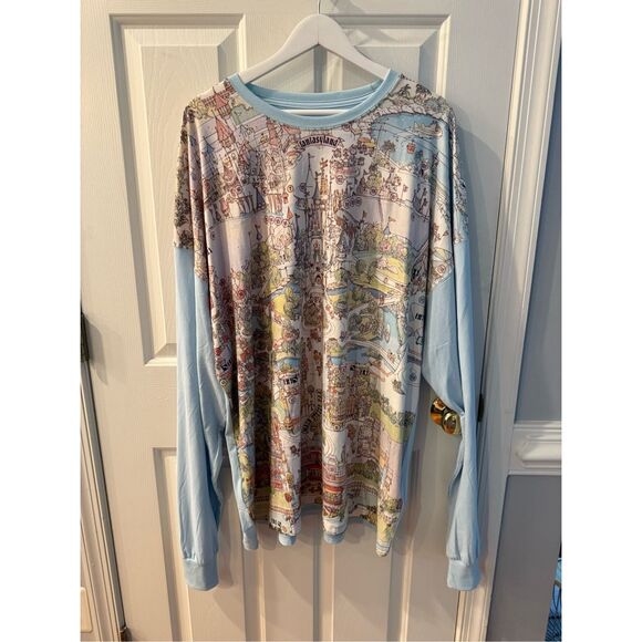 Walt Disney World The Vault Collection Map of the Park Shirt sz XXL NWT - Picture 1 of 8